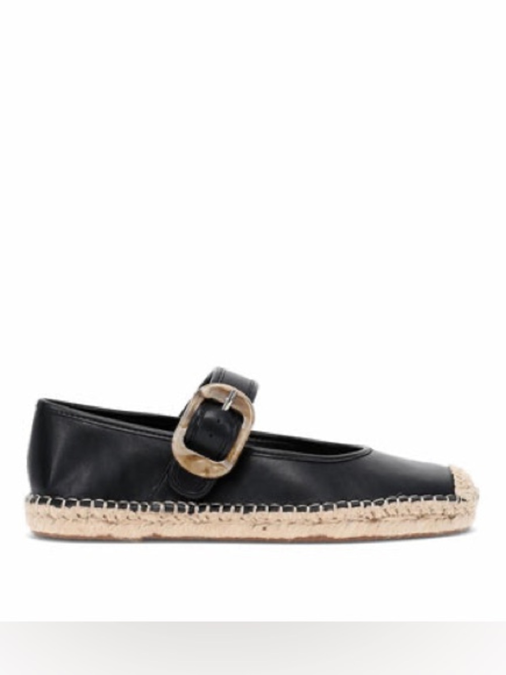 NEW FRYE & CO JATANI MARY JANE ESPADRILLE FLATS BLACK 8.5